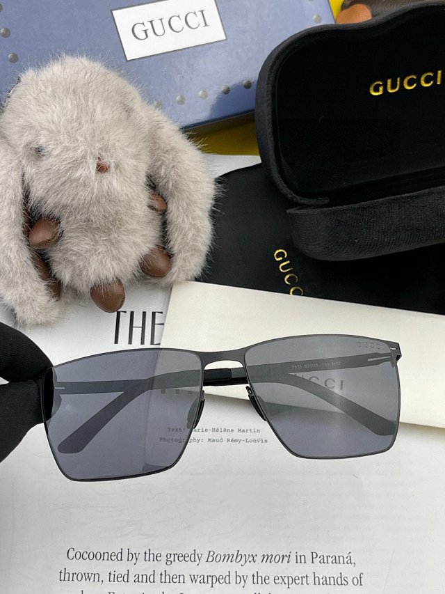 Gucci Gucci Black Square Metal UV Gray Sunglasses - Buy on Kakobuysheetfind