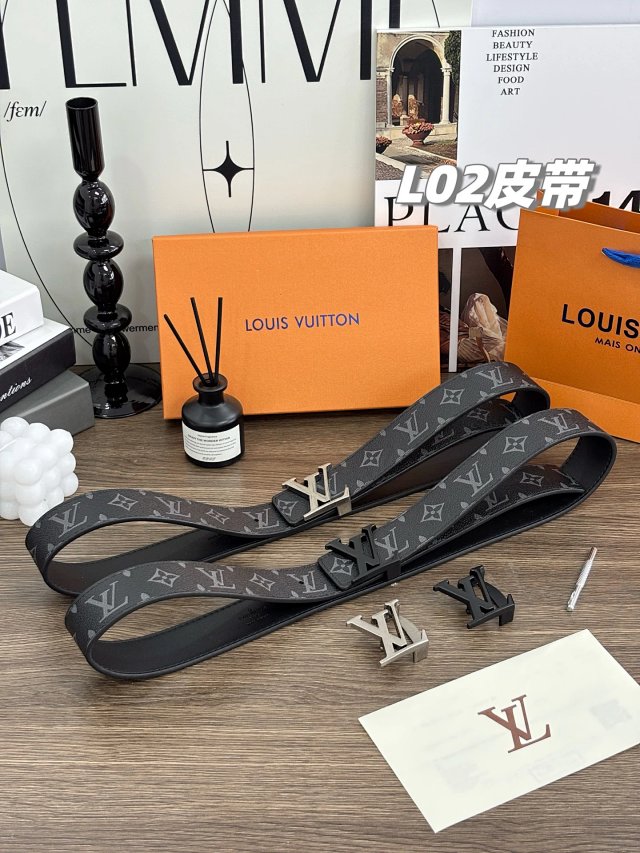Louis Vuitton Louis Vuitton Monogram Eclipse Black Leather Belt - Buy on Mulebuy Sheets