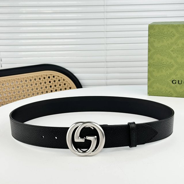 Gucci Gucci Classic Black Leather Belt Silver GG Buckle - Buy on Mulebuy Sheets