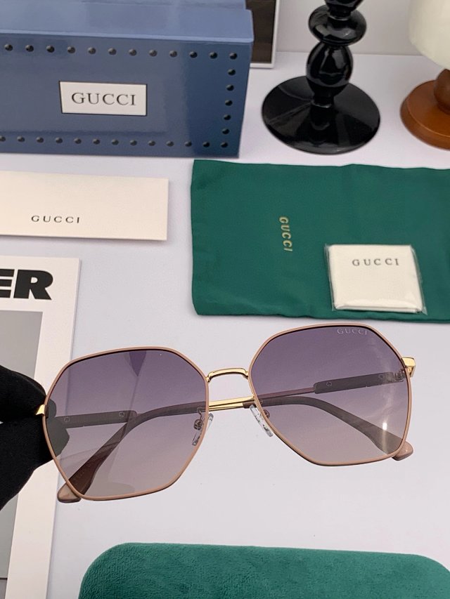 Gucci Gucci Gold Geometric Sunglasses Purple Gray Lenses - Buy on Kakobuysheetfind