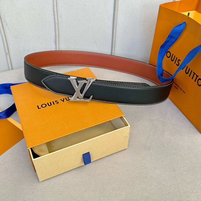 Louis Vuitton Louis Vuitton Reversible Leather Belt Silver LV Buckle - Buy on Mulebuy Sheets
