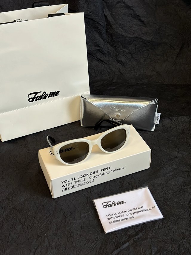 Fake me Fake Me White Retro Square UV Protection Sunglasses - Buy on Kakobuysheetfind
