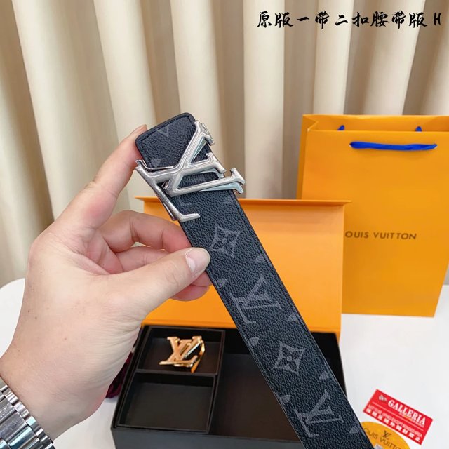 Louis Vuitton Monogram Eclipse Black Leather Belt