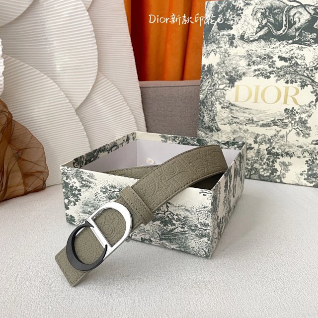 Dior Dior Light Green Leather Belt Double D Buckle - Buy on Mulebuy Sheets