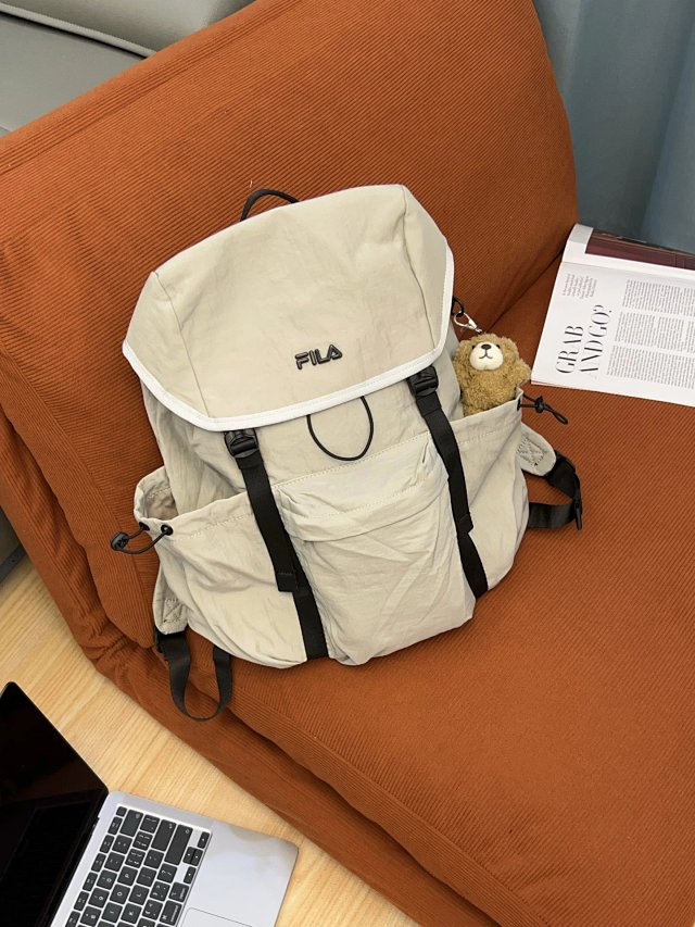 FILA FILA Off White Nylon Waterproof Backpack Urban Style - Buy on Kakobuysheetfind