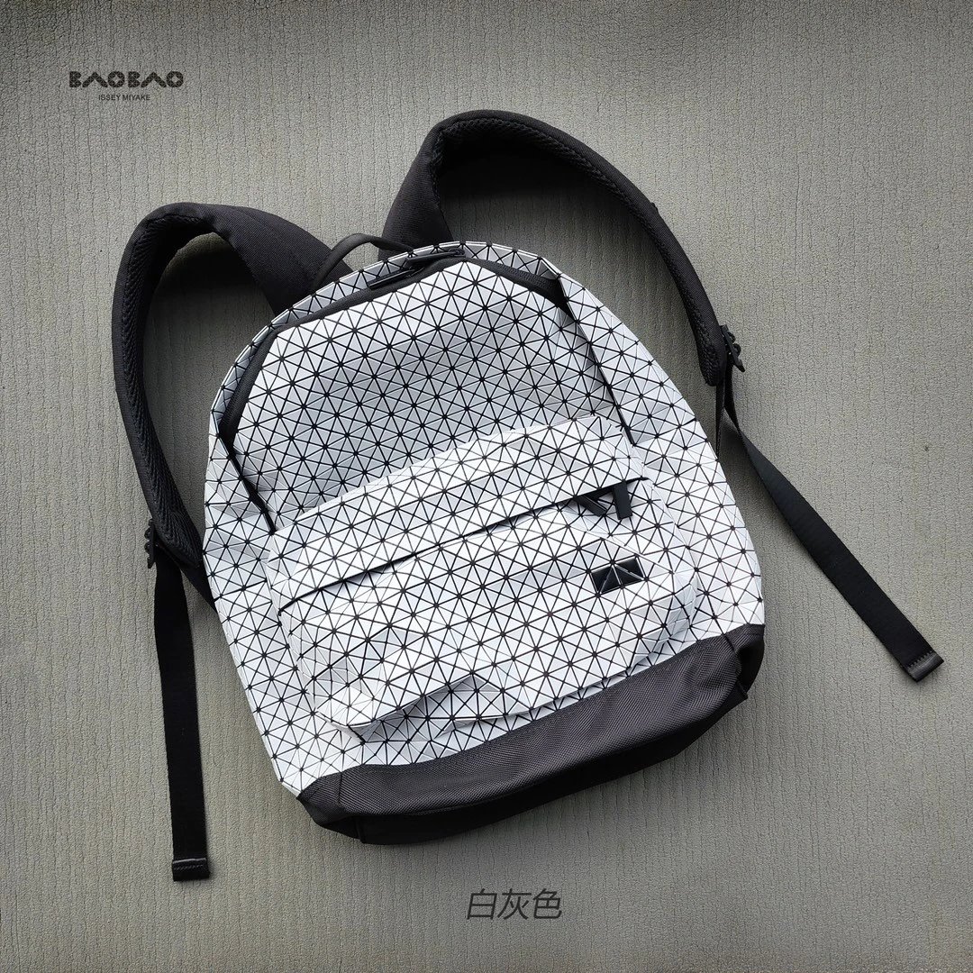 Issey Miyake Issey Miyake Bao Bao White Gray Geometric Backpack - Buy on Kakobuysheetfind