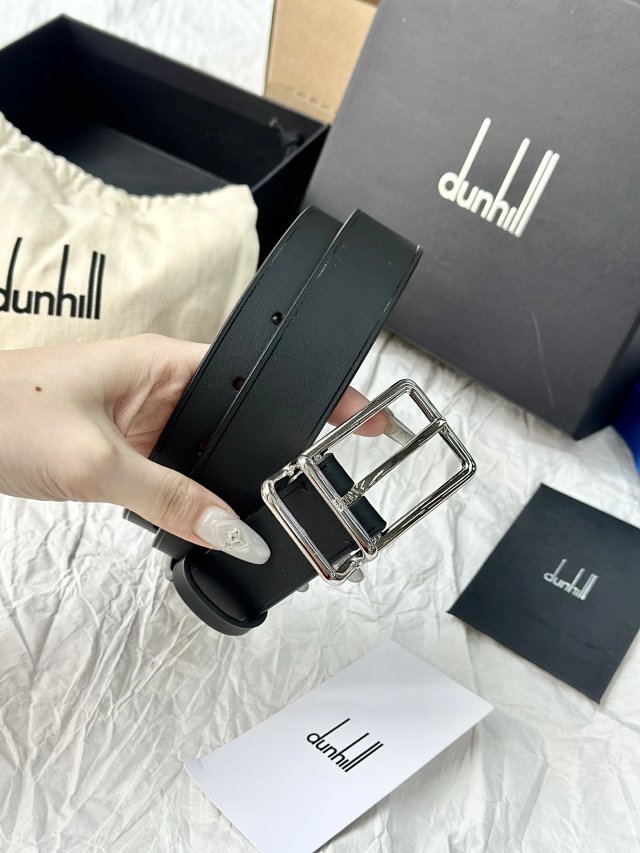 Alfred Dunhill Black Leather Men’s Belt