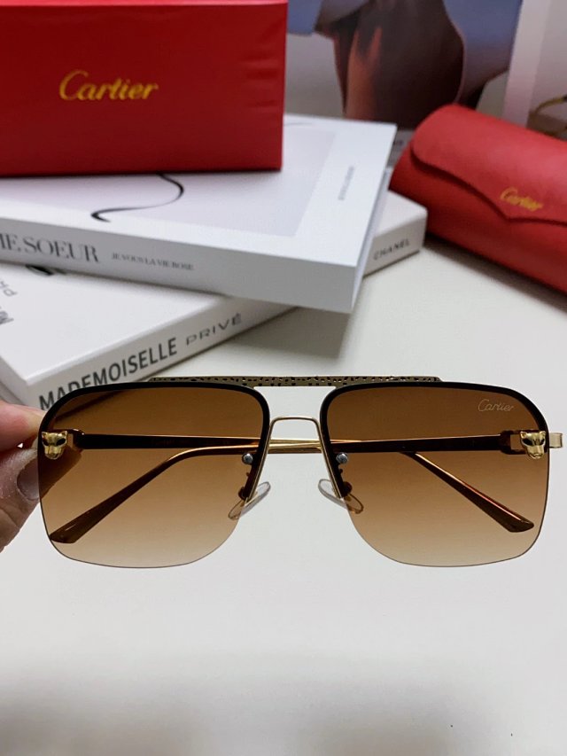 Cartier Cartier Gold Brown Gradient Unisex Luxury Sunglasses - Buy on Kakobuysheetfind
