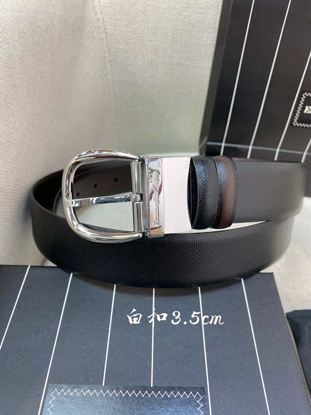 Ermenegildo Zegna Ermenegildo Zegna Black Leather Belt 3.5cm Men - Buy on Mulebuy Sheets