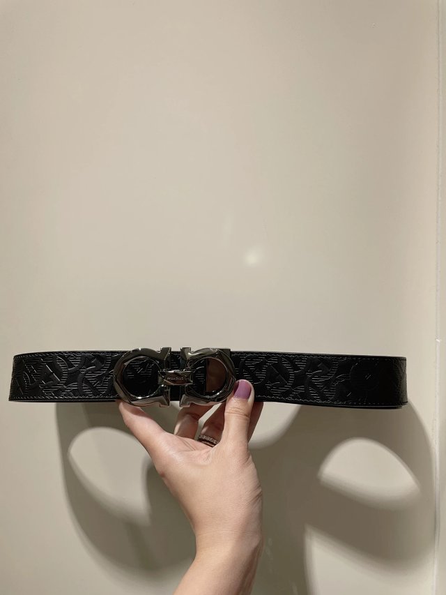 Salvatore Ferragamo Salvatore Ferragamo Black Gancini Men Leather Belt - Buy on Mulebuy Sheets