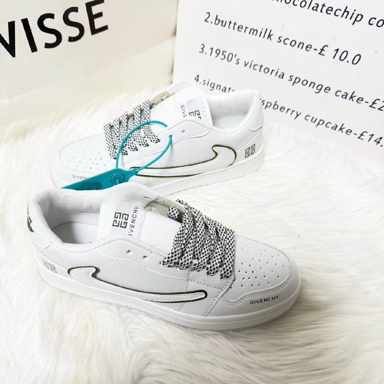 26- Givenchy collaboration white fruit green hook