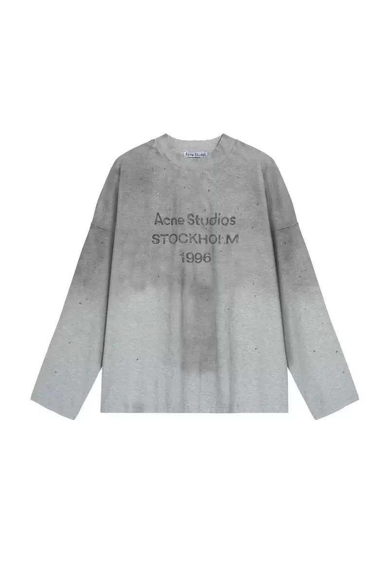 19-Grey rhinestone distressed wash