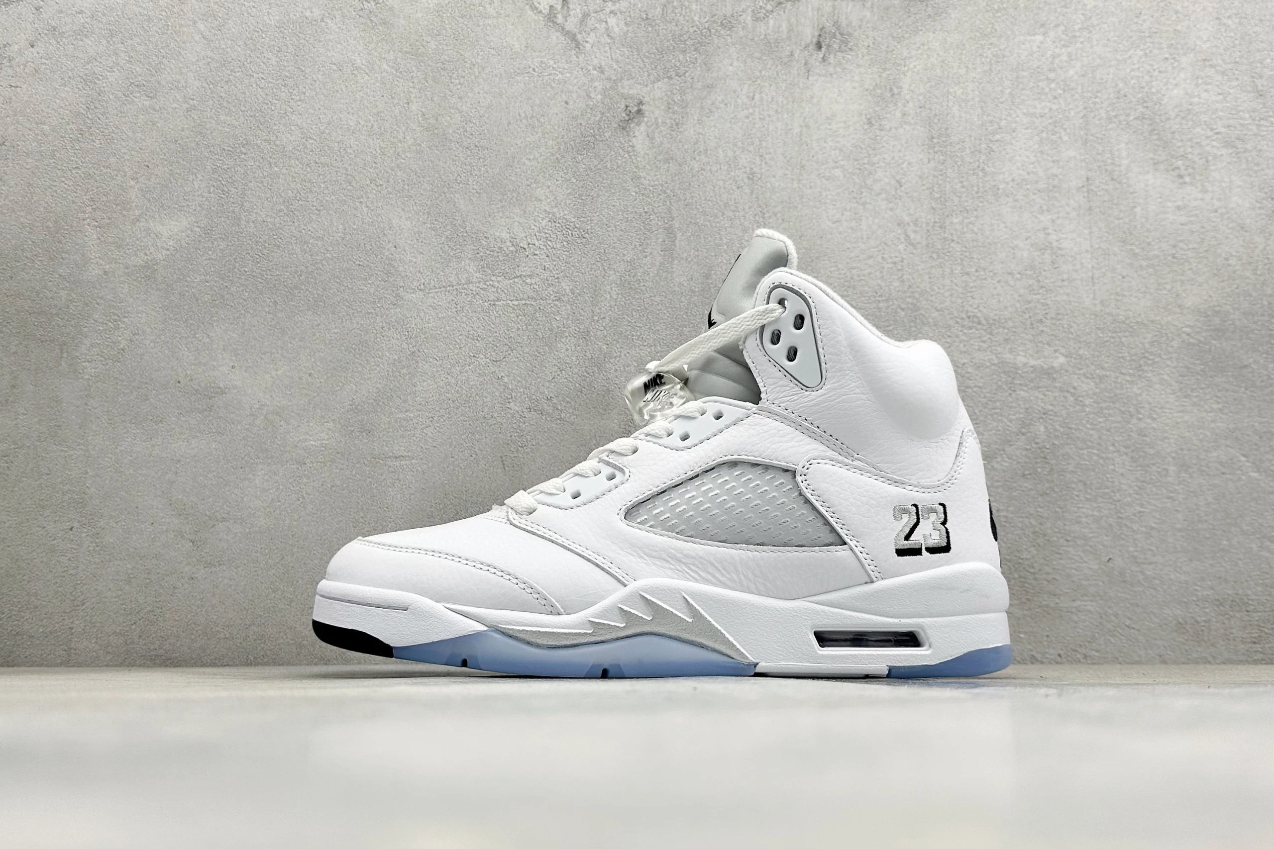 AJ5 Original Box Authentic Silver White
