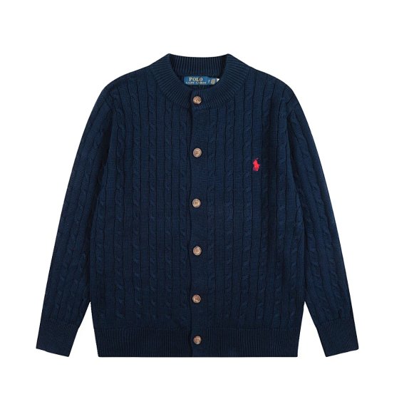 VIC-12.1- Classic basic versatile men's round neck Fried Dough Twists knitting cardigan coat