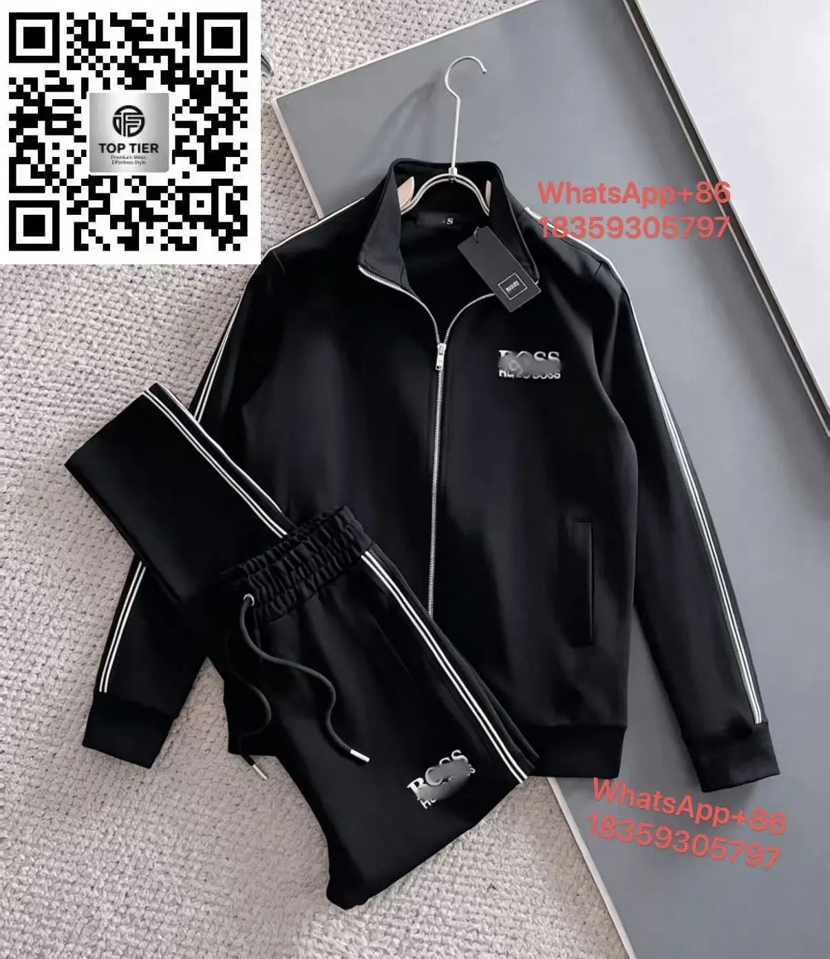 AMIRI Tracksuits Zip-Up Track Jacket and Jogger Set — BOSS-Black 2510