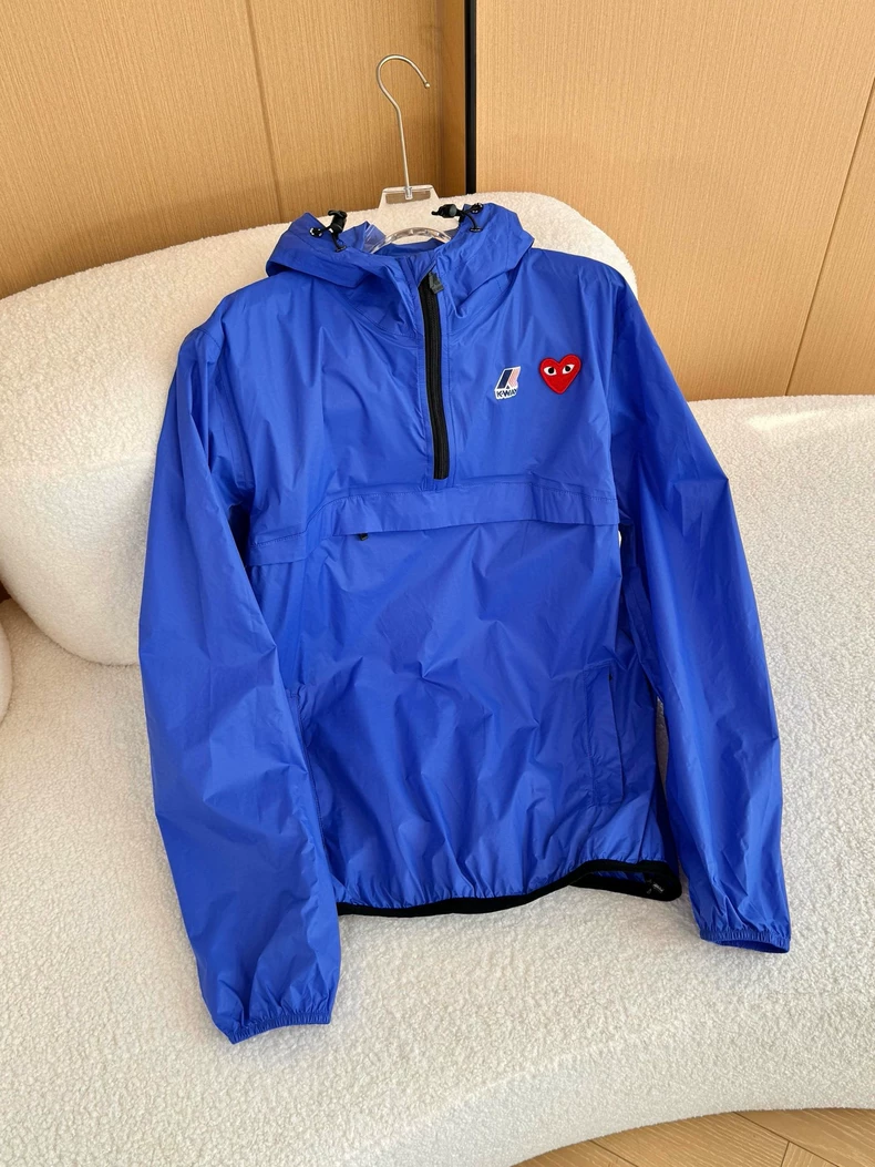 Half zipper pullover fashionable blue assault suit