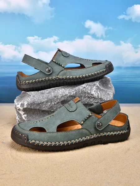 Design Sandals Sage Green Suede Cut-Out Slide Sandals - 1