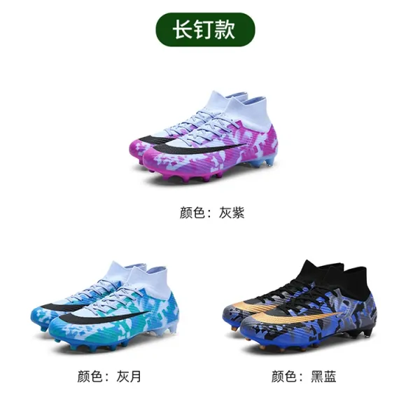 Nike Mercurial Superfly FG Blue Camo Orange Swoosh Football Cleats Sneakers - 8