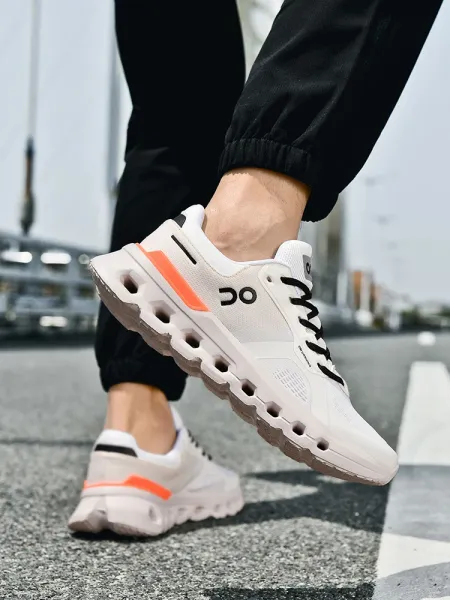 On Cloudmonster White / Black Sneakers Running Shoes - 12