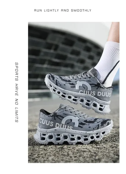 Design CIUS DUUS All-Black Splatter Print Chunky Sneakers - 19