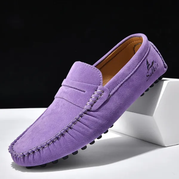 Design Salkin Loafers Pink Suede Casual Shoes Loafers - 41