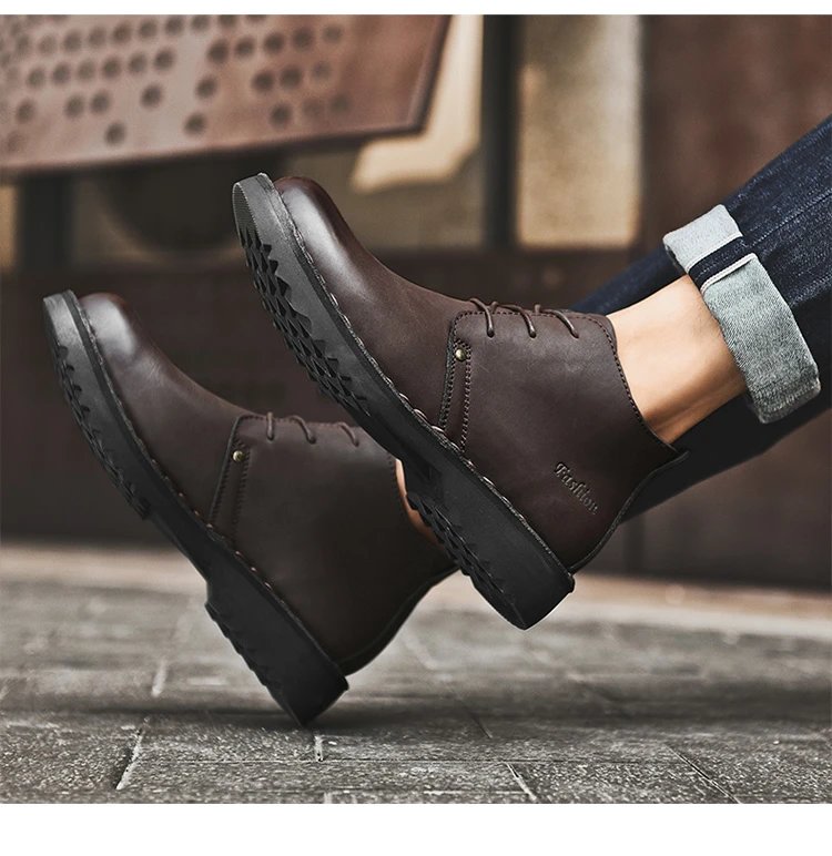 Design Chukka Boot Tan Leather Boots - 16