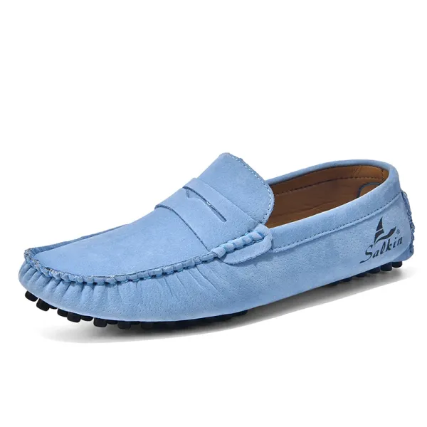 Design Salkin Loafers Pink Suede Casual Shoes Loafers - 9
