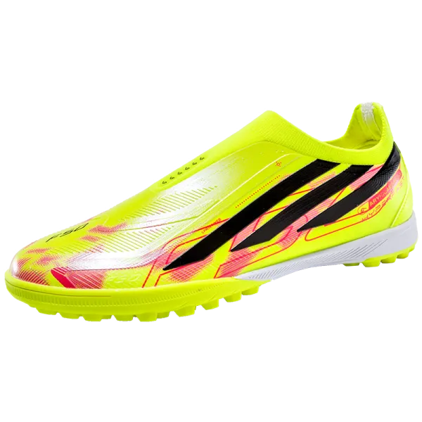 Joma F50 Indoor Turf Shoe Neon Yellow Pink Black Sneakers - 1