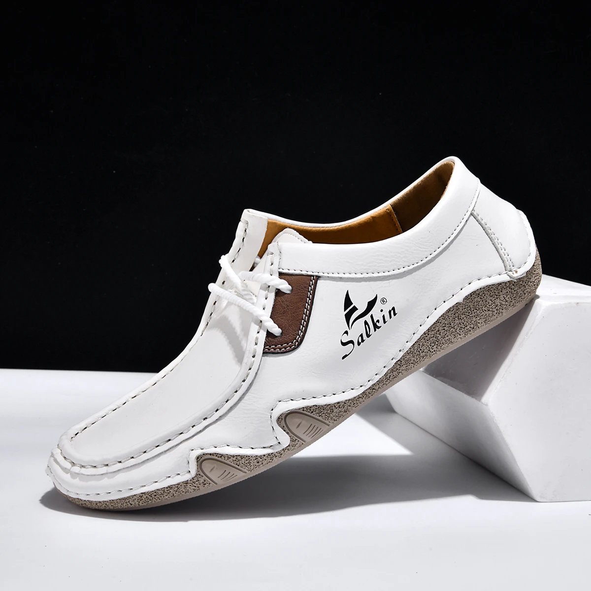 Design Salkin Casual Loafers Tan Suede Loafers - 39