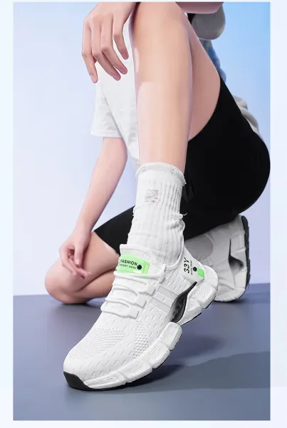 On Running Cloudmonster White Neon Green Sneakers Running Shoes - 12