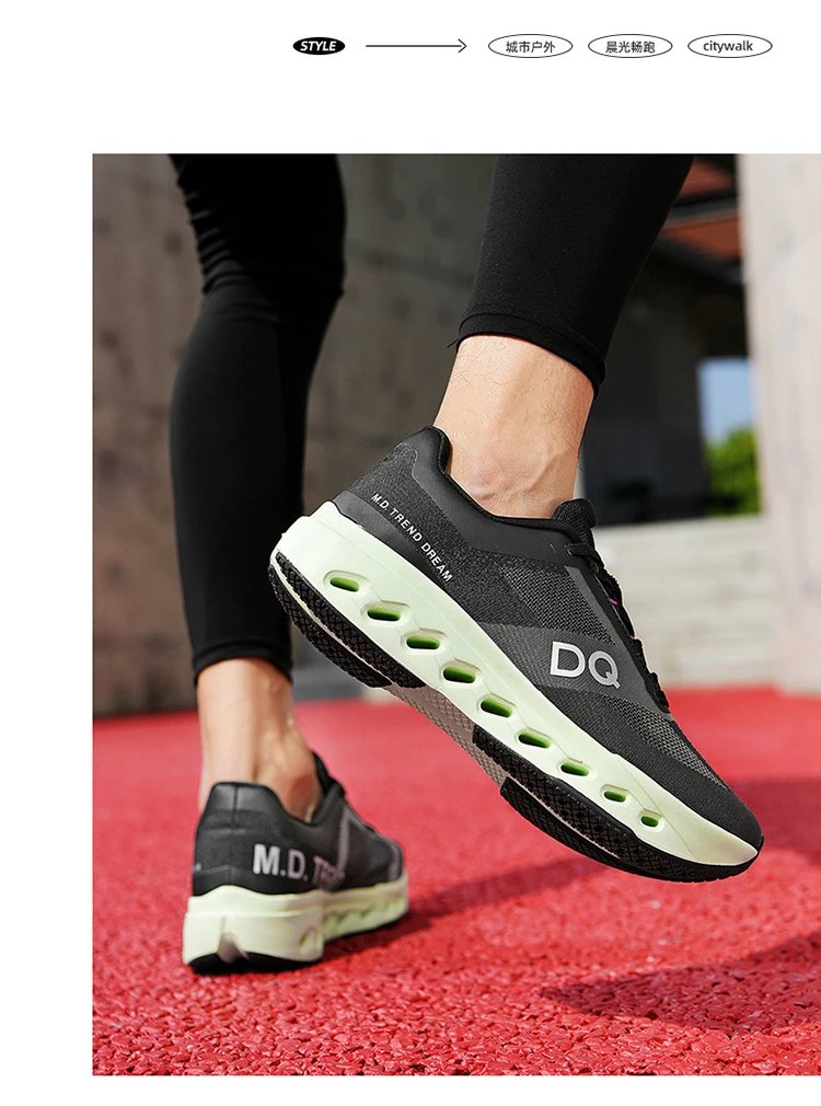 On Running Cloudmonster M.D. Trend Black Green Sneakers Running Shoes - 16