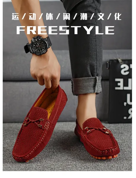 Design Perforated Loafer in Gray with Rope Detail Casual Shoes - 3