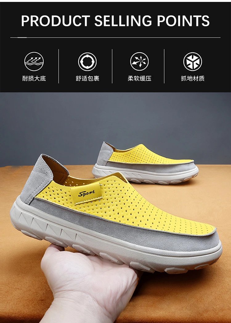 Design Sport Perforated Slip-On White Casual Shoes - 8