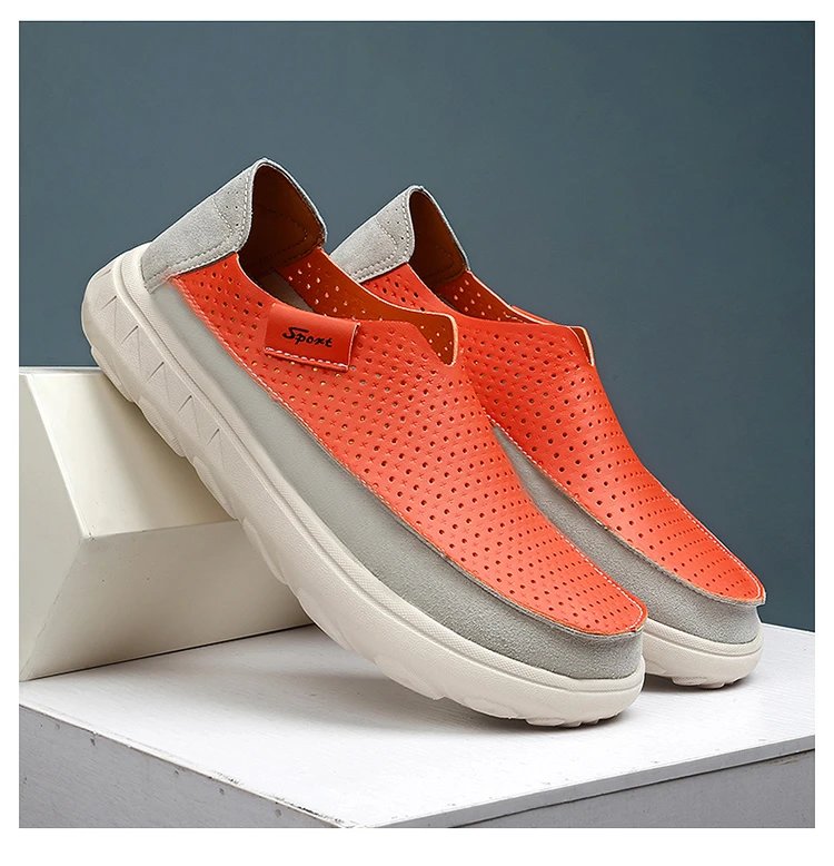 Design Sport Perforated Slip-On White Casual Shoes - 24