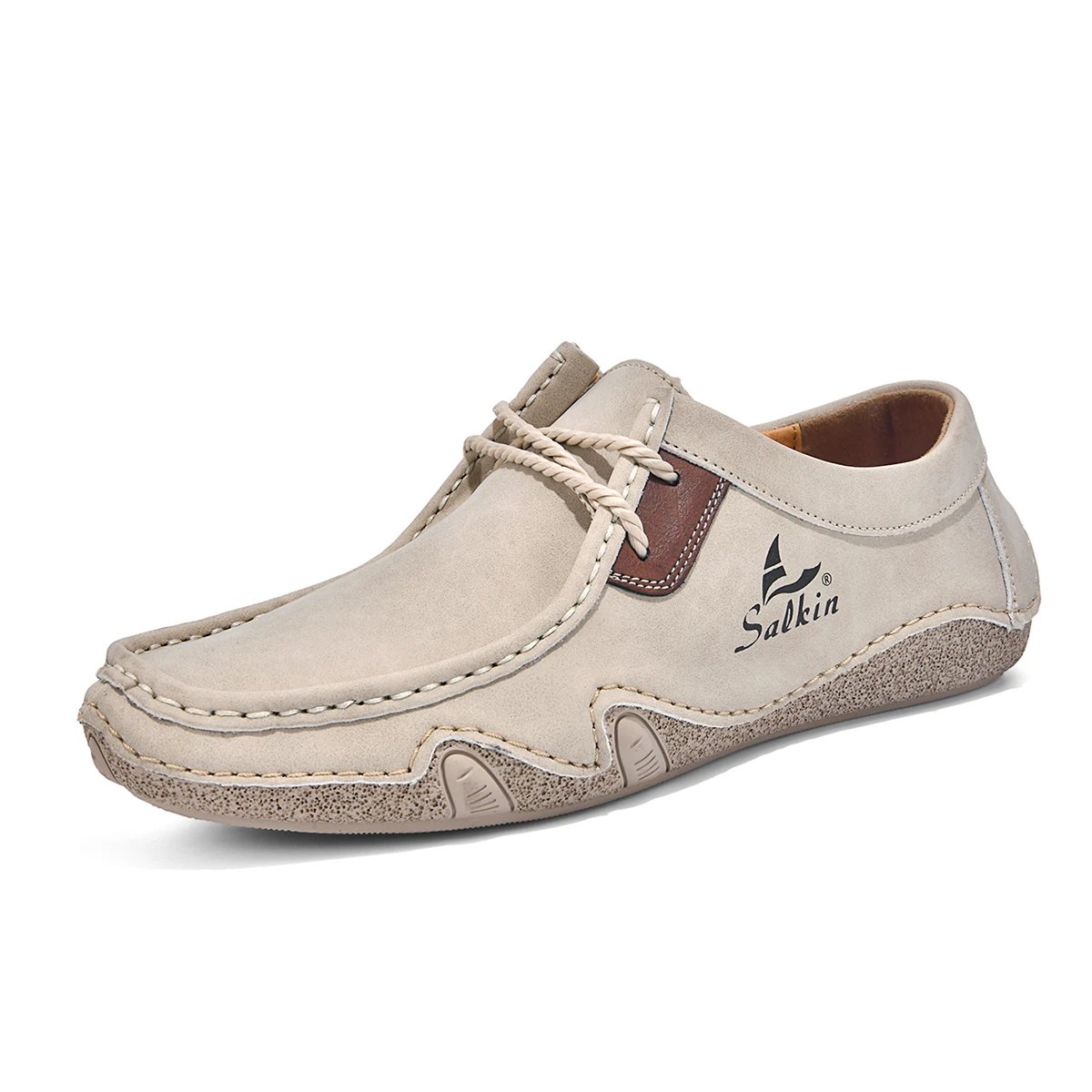 Design Salkin Casual Loafers Tan Suede Loafers - 2
