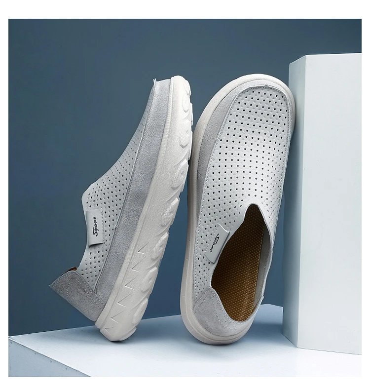 Design Sport Perforated Slip-On White Casual Shoes - 26