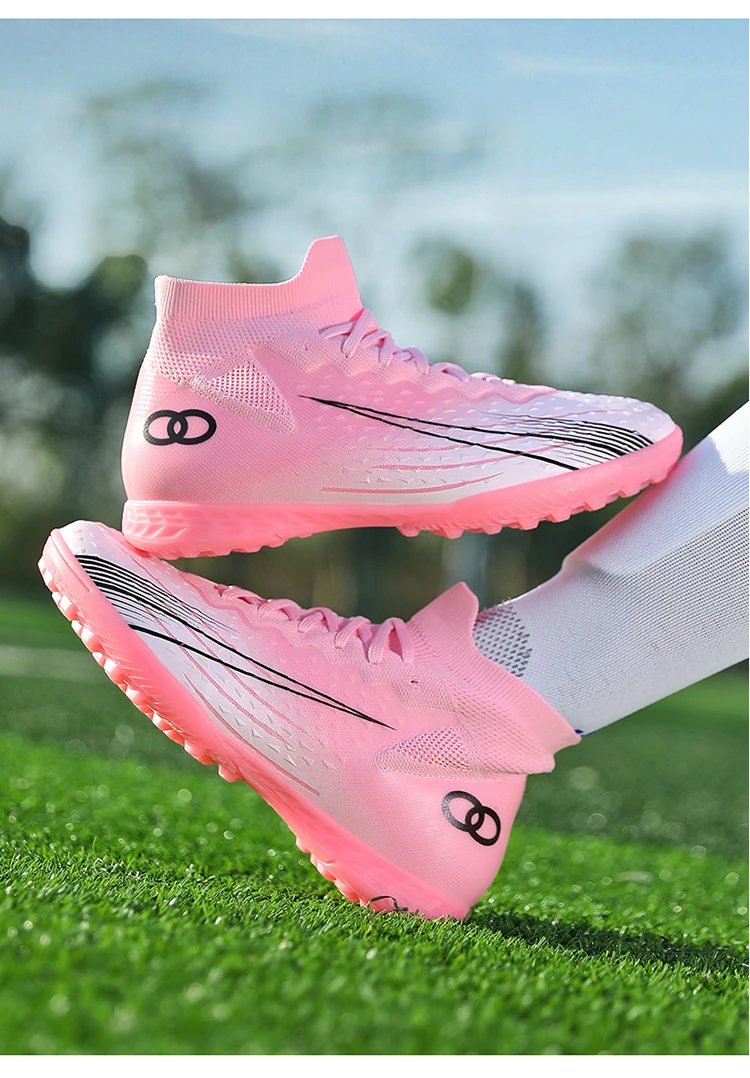Design Football Turf Shoes Blue Gradient Sneakers - 26