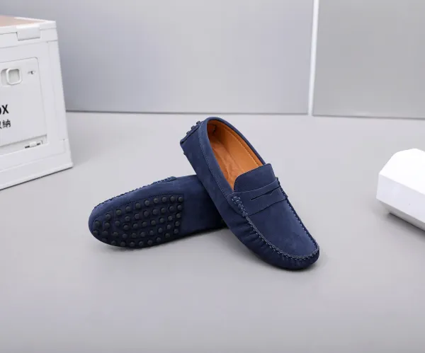 Design Loafer in Sky Blue Suede Casual Shoes - 49