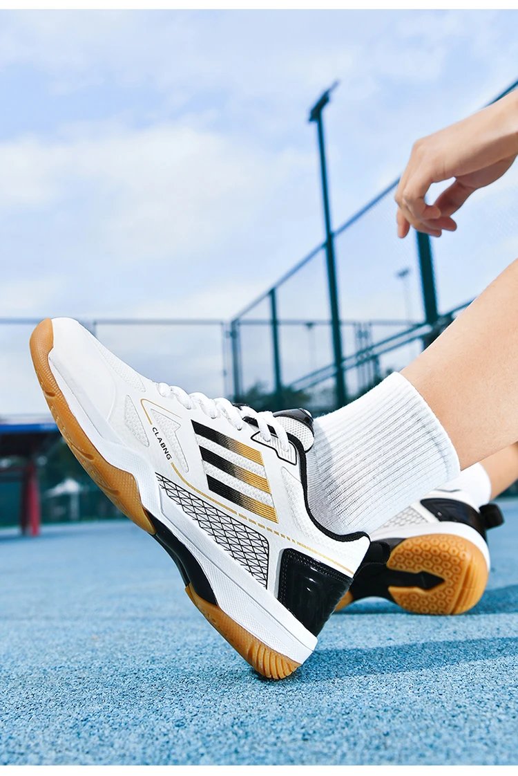 Design CLABNG Badminton Shoe White Blue Gum Sole Sneakers - 19