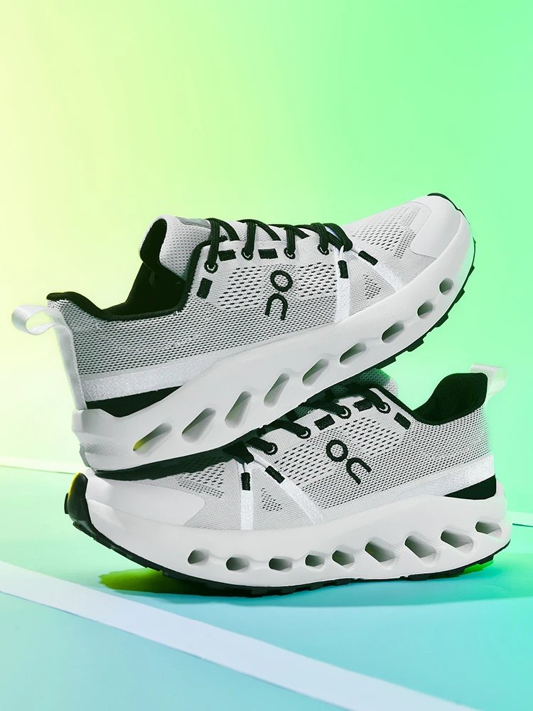 On Cloudmonster White / Black Running Shoes