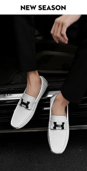 Design H-Logo Loafer Orange Casual Shoes - 29