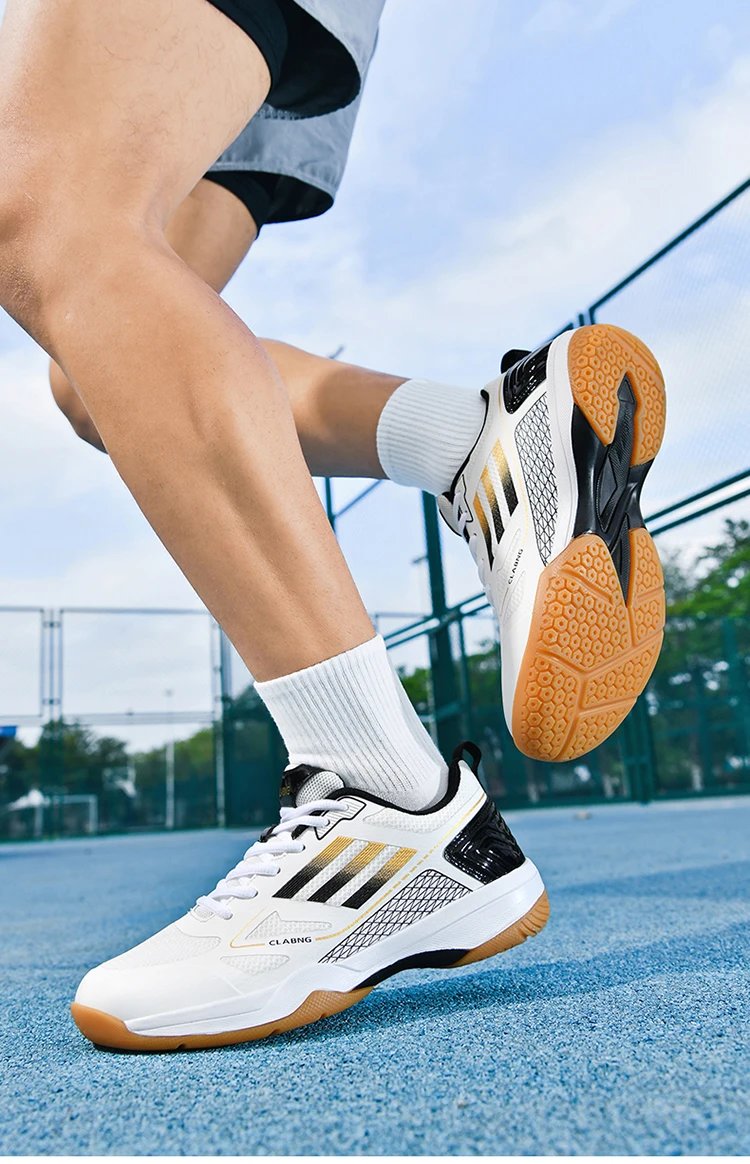Design CLABNG Badminton Shoe White Blue Gum Sole Sneakers - 13
