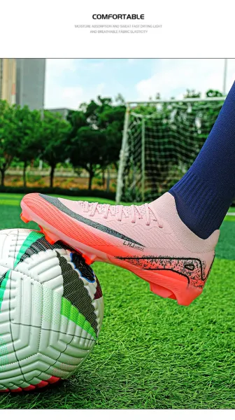 Nike Mercurial Superfly Pink Orange Football Cleats Running Shoes - 26