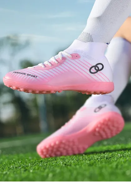 Design Fashion Sport Football Cleats Neon Yellow Blue White Sneakers - 30