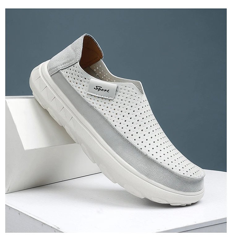 Design Sport Perforated Slip-On White Casual Shoes - 27