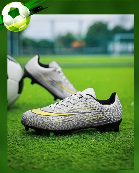Design Kawlang F-52 ZOOM Black Gold Indoor Soccer Shoes Sneakers - 40