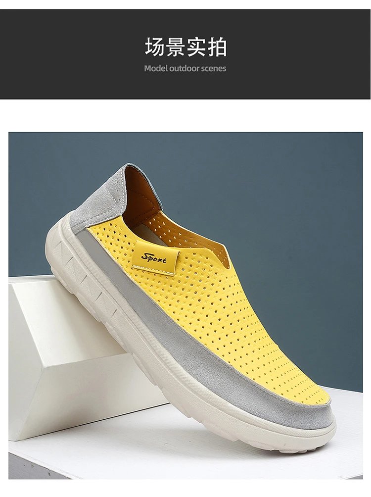Design Sport Perforated Slip-On White Casual Shoes - 22