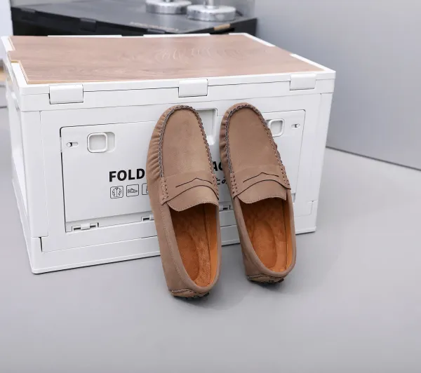 Design Loafer in Sky Blue Suede Casual Shoes - 32