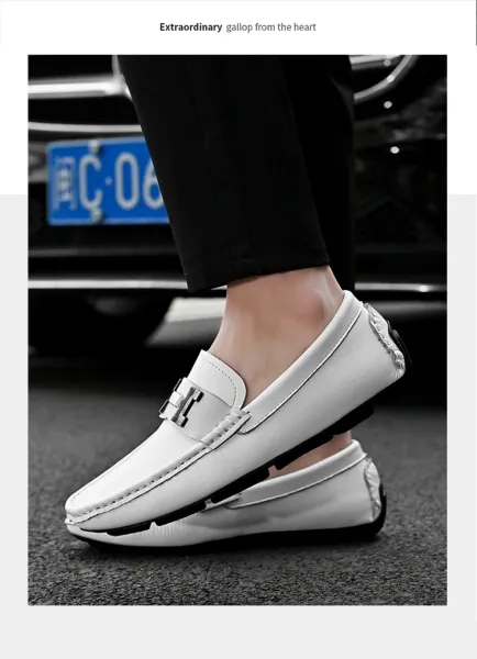 Design H-Logo Loafer Orange Casual Shoes - 30