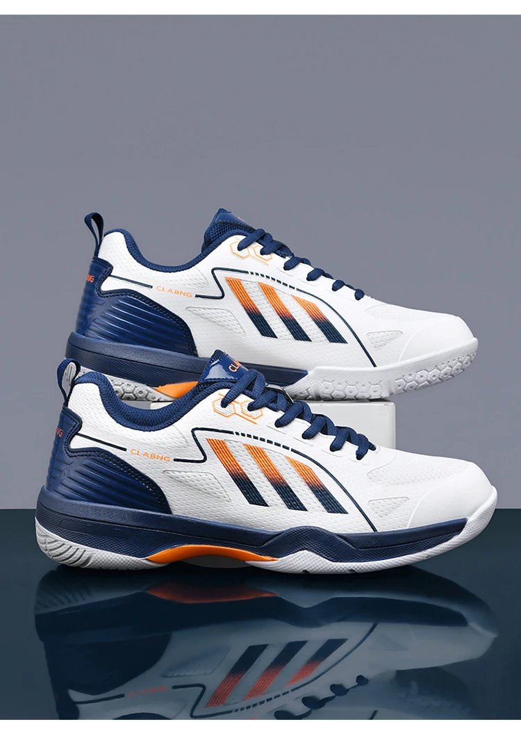 Design CLABNG Court Pro White Blue Pink Badminton Shoes Sneakers - 21